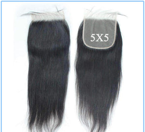 Transparent 5x5 Straight Closure