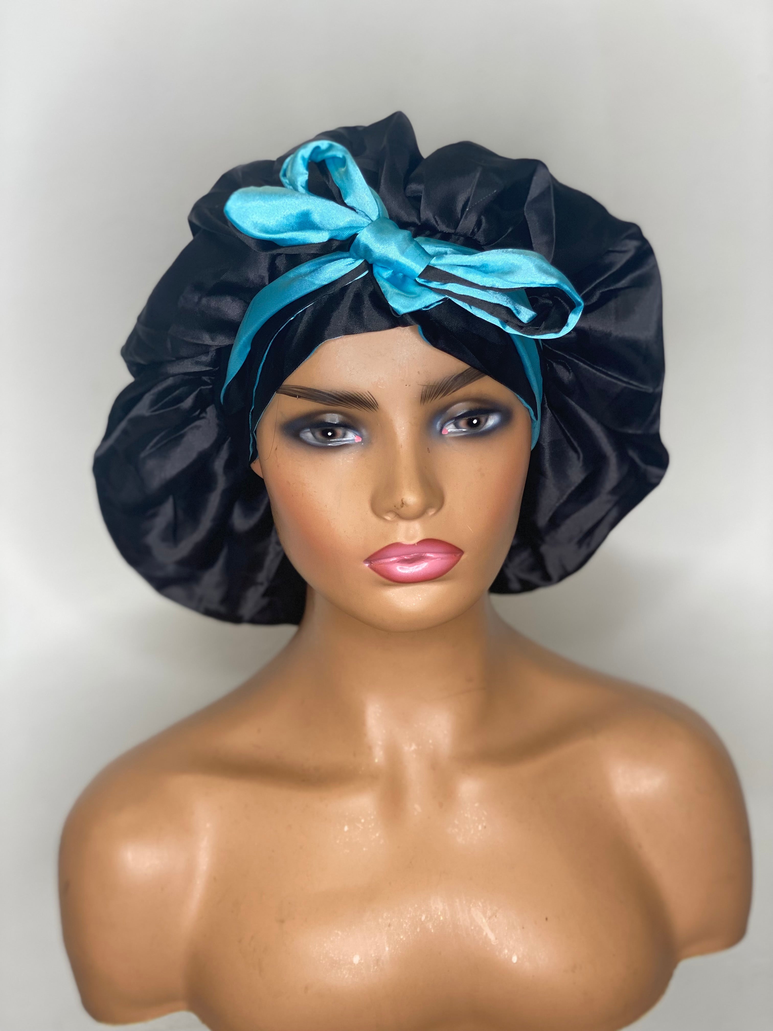 Tie satin bonnet